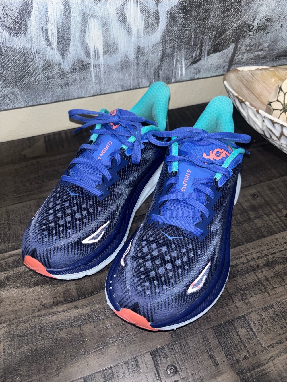 Hoka One One Clifton 9 running shoes WOMENS SZ 7 - Picture 3 of 14